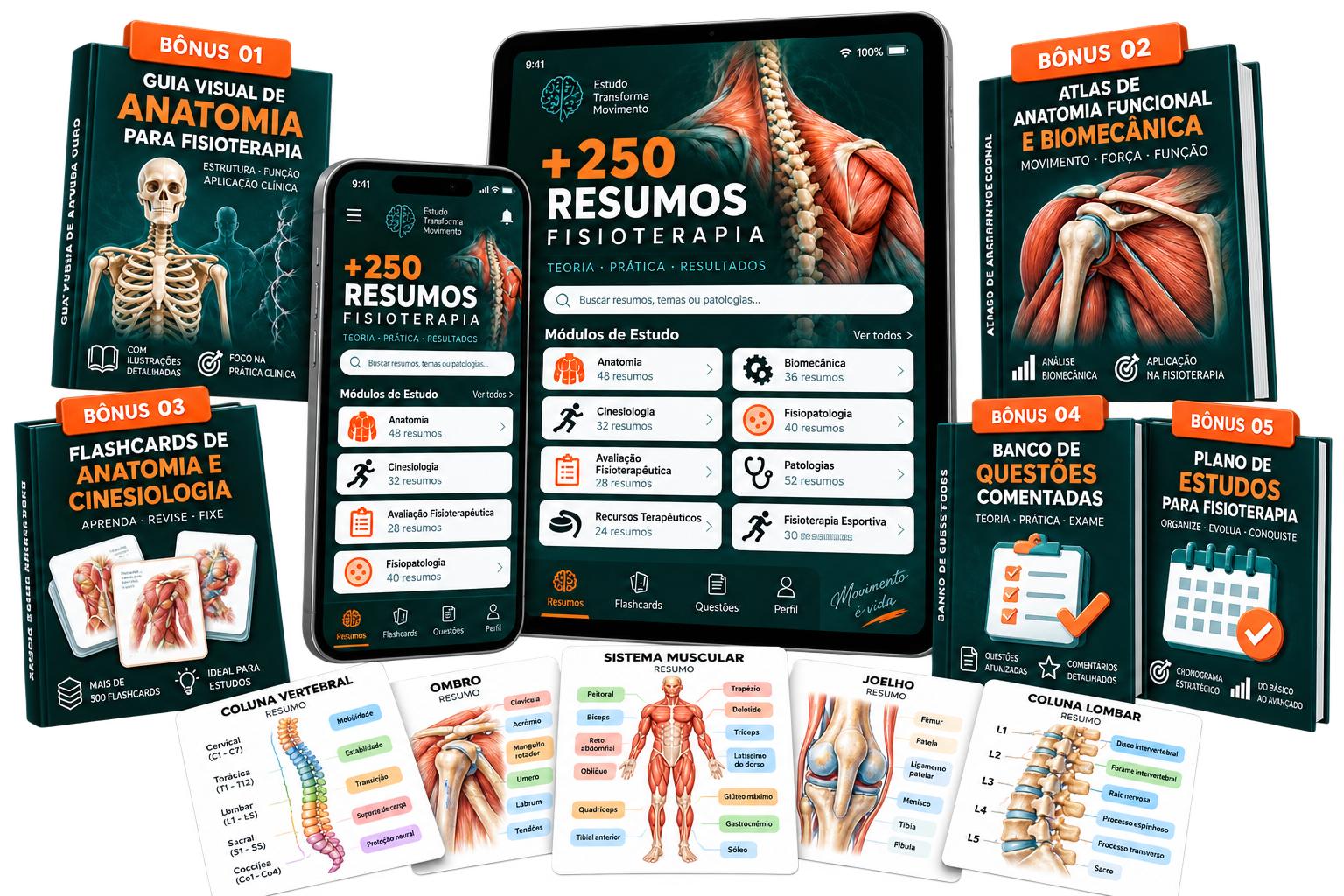 Plano Premium com mais de 250 resumos e cinco bônus de Enfermagem
